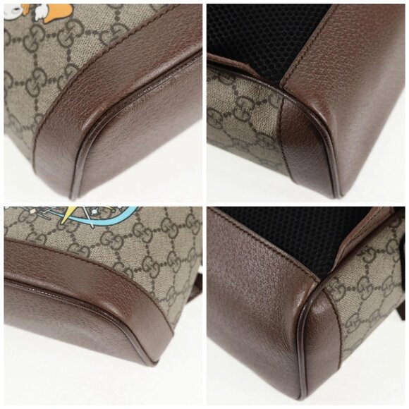 GUCCI GG Supreme Disney Collaboration Backpack PVC Beige Gold 552884 Auth141154M - Picture 14 of 16
